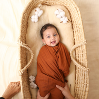 Load image into Gallery viewer, Ginger Organic Muslin Swaddle Wrap
