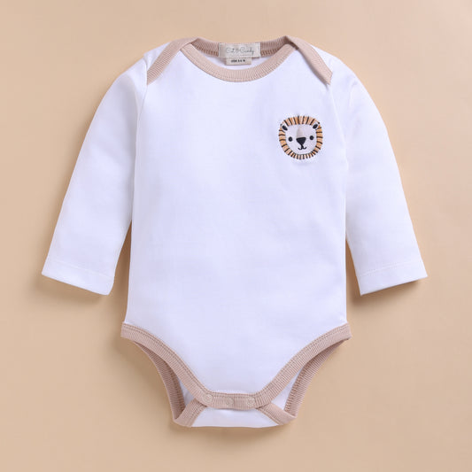 Little Roar Organic Long Sleeve Envelope Bodysuit