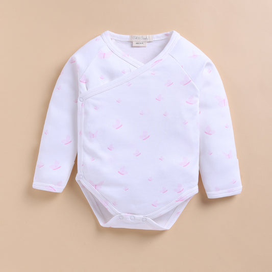 Butterfly Print Organic Kimono Bodysuit