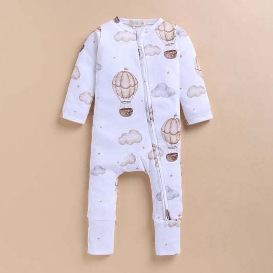 Balloon Pop Organic Zipsuit