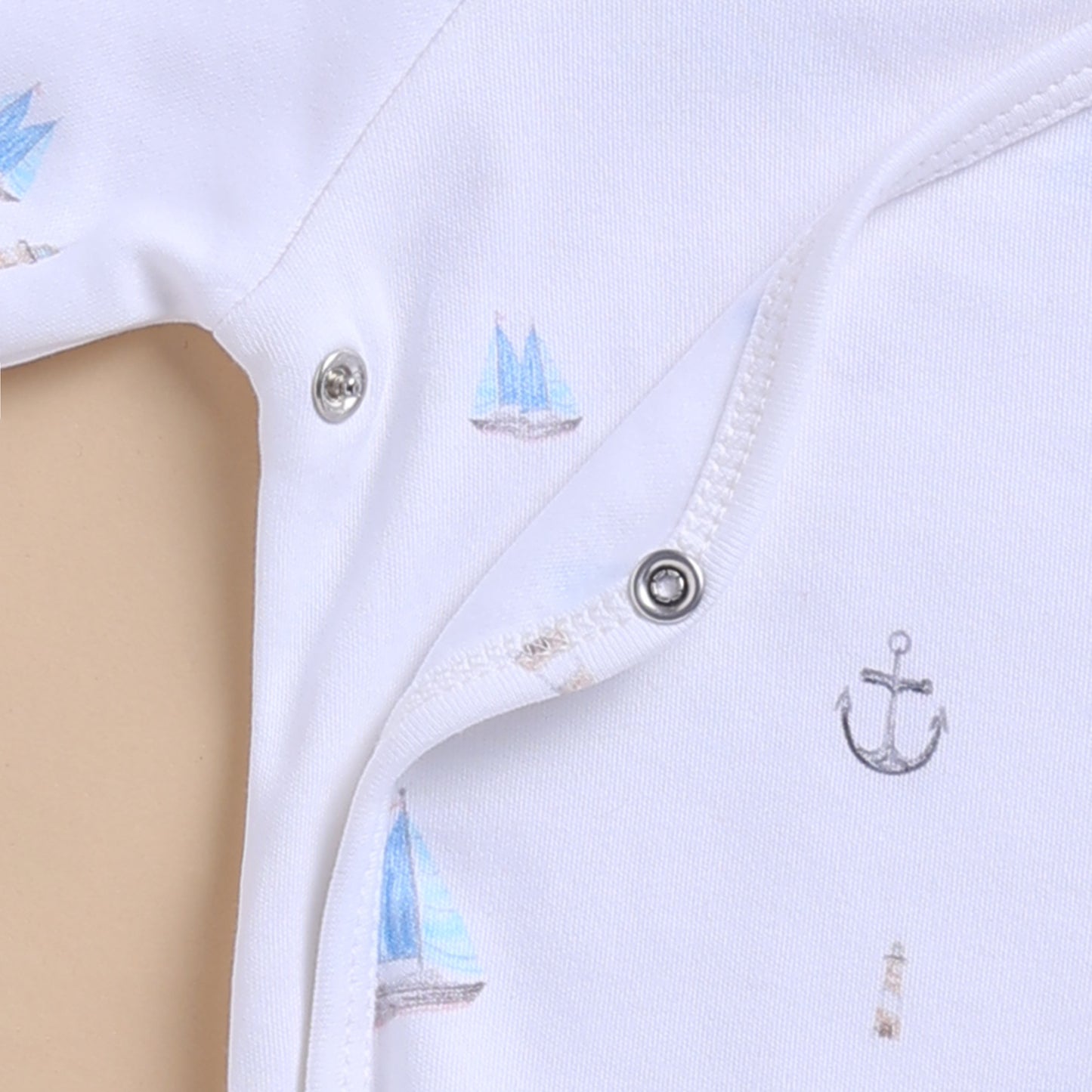 Sail Away Print Organic Kimono Bodysuit