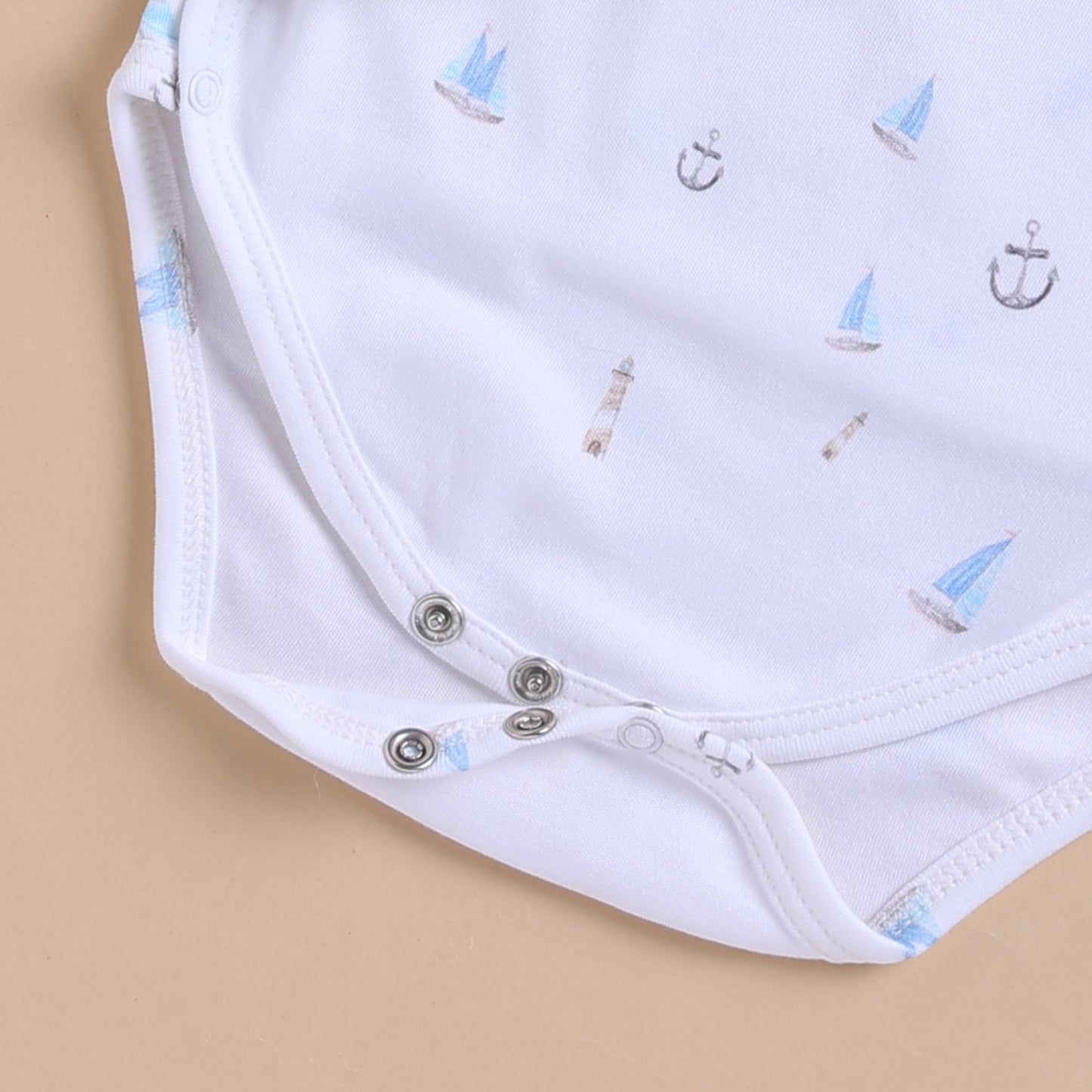 Koala + Sail Away Print Organic Kimono Bodysuit - Pack Of 2