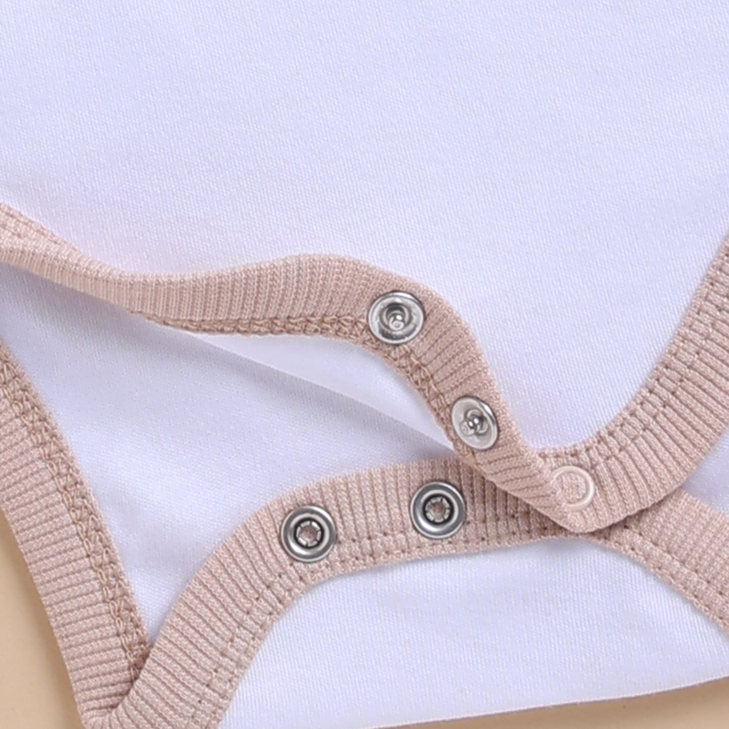 Little Roar Organic Long Sleeve Envelope Bodysuit With Latte Drawstring Pant