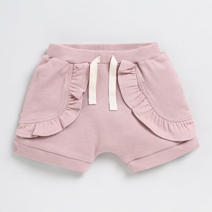 Blush Pink Organic Drawstring Shorts