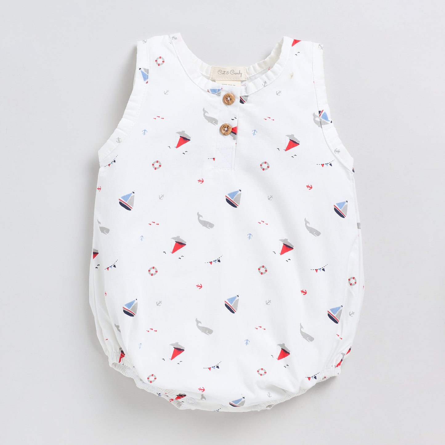Nautical Organic Bubble Romper