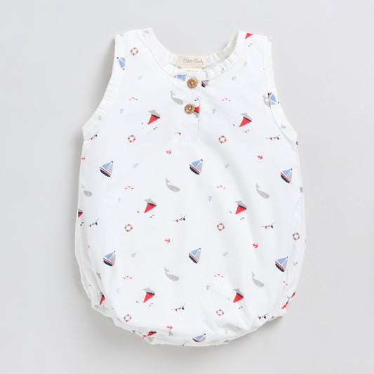 Nautical Organic Bubble Romper