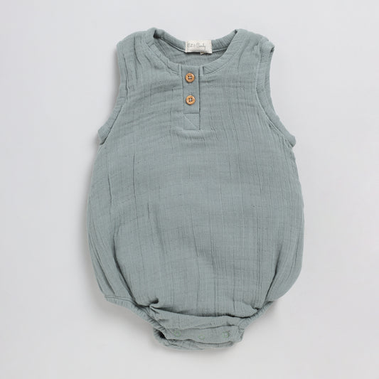 Sage Organic Muslin Bubble Romper