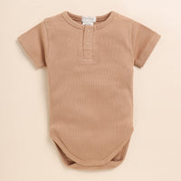 Load image into Gallery viewer, Short Sleeve Bodysuit - Camel
