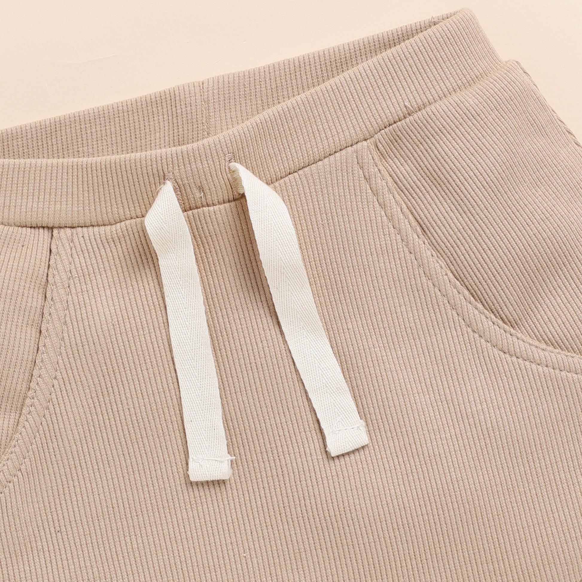 Latte Organic Drawstring muslin Shorts baby 3-6 months baby