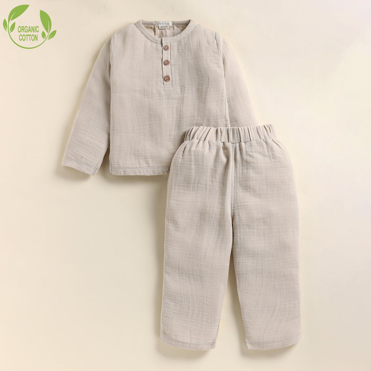 Oatmeal Organic Cordset Boy Version