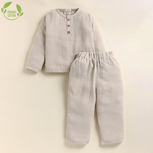 Oatmeal Organic Cordset Boy Version