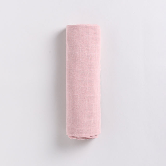 Blush Pink Organic Muslin Swaddle Wrap