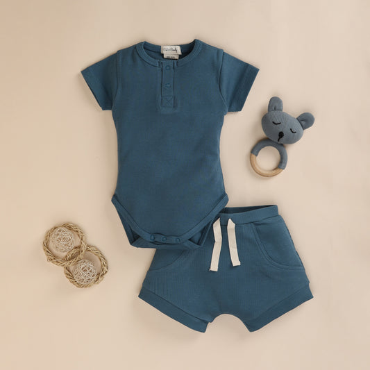 CORD SET SHORT SLEEVE BODYSUIT AND SHORTS - Pack of 2