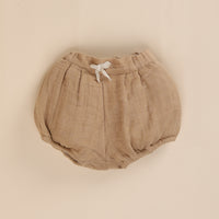 Load image into Gallery viewer, Muslin Frill Top With Bloomers - Latte
