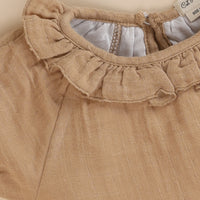 Load image into Gallery viewer, Muslin Frill Top With Bloomers - Latte
