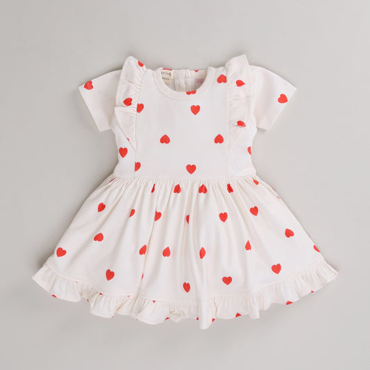 tiny love collection newborn baby short sleeves frill dresses 0-3 months