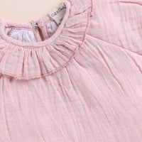 Load image into Gallery viewer, Muslin Frill Top With Bloomers - Blush Pink
