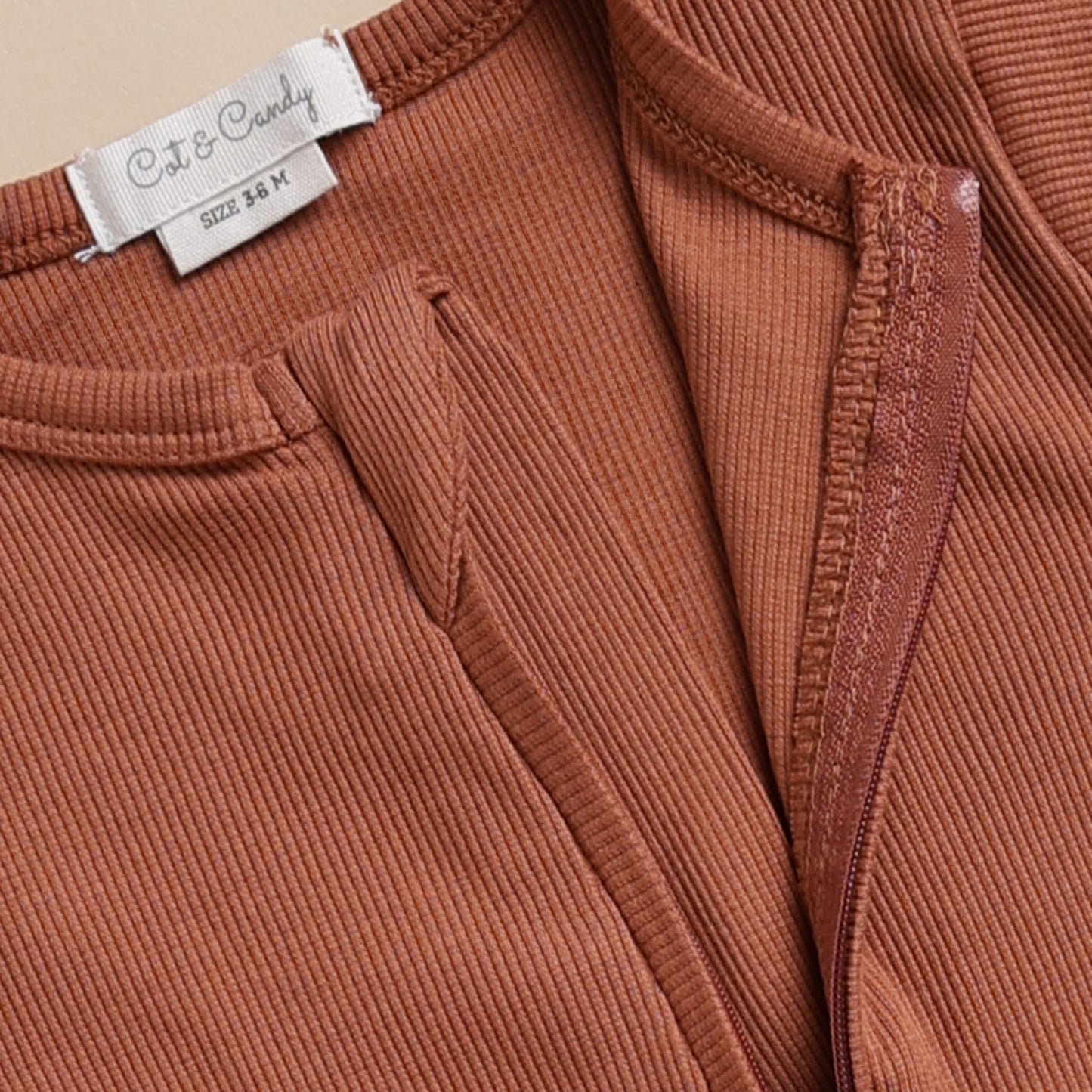 Oatmeal + Ginger Organic Zipsuit