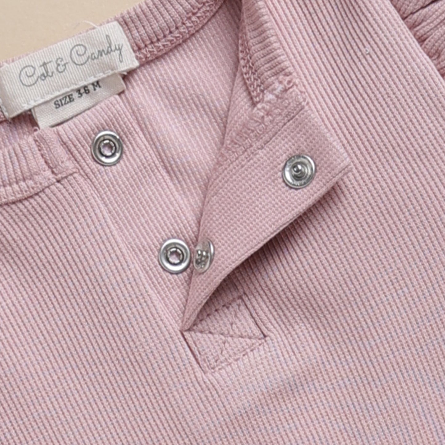 Nostalgia Rose + Blush Pink Organic Long Sleeve Bodysuit With Frill