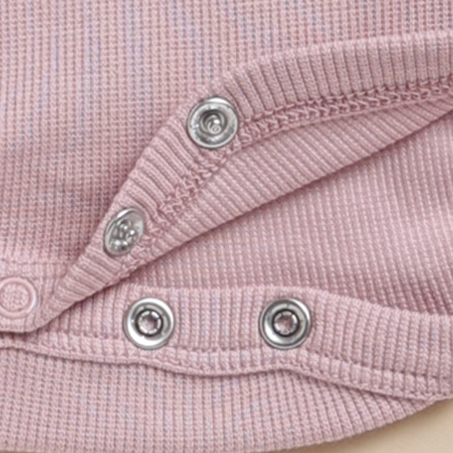 Nostalgia Rose + Blush Pink Organic Long Sleeve Bodysuit With Frill