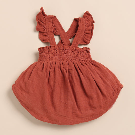 Picante Organic Muslin Sleeveless Frill Top