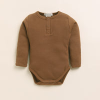 Load image into Gallery viewer, Chocolate Organic Long sleeve Bodysuit
