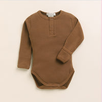 Load image into Gallery viewer, Chocolate Organic Long sleeve Bodysuit
