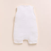 Load image into Gallery viewer, Milk + Olive Organic Muslin Half Romper
