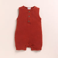 Load image into Gallery viewer, Milk + Picante Organic Muslin Half Romper
