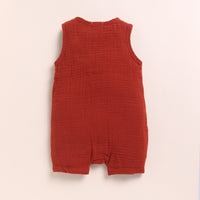 Load image into Gallery viewer, Milk + Picante Organic Muslin Half Romper
