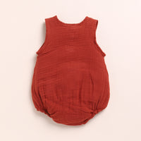 Load image into Gallery viewer, Oatmeal + Picante Organic Muslin Bubble Romper
