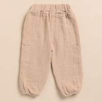 Load image into Gallery viewer, Oatmeal + Latte Organic Muslin Short Sleeve Henley Tshirt With Lounge Pant Set
