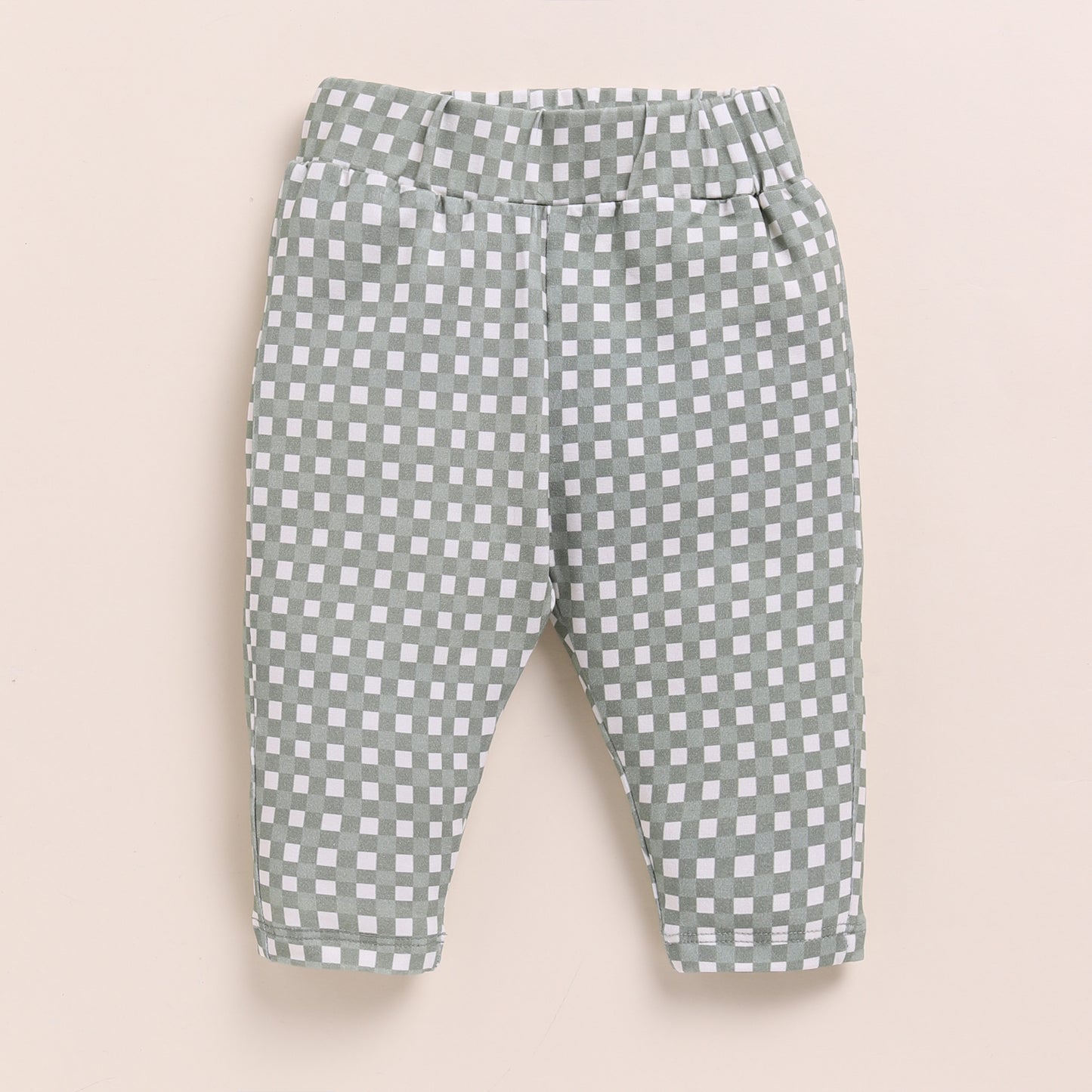 White + Mineral Gingham Cord Set Long Sleeve Bodysuit With Leggings - Pack Of 2