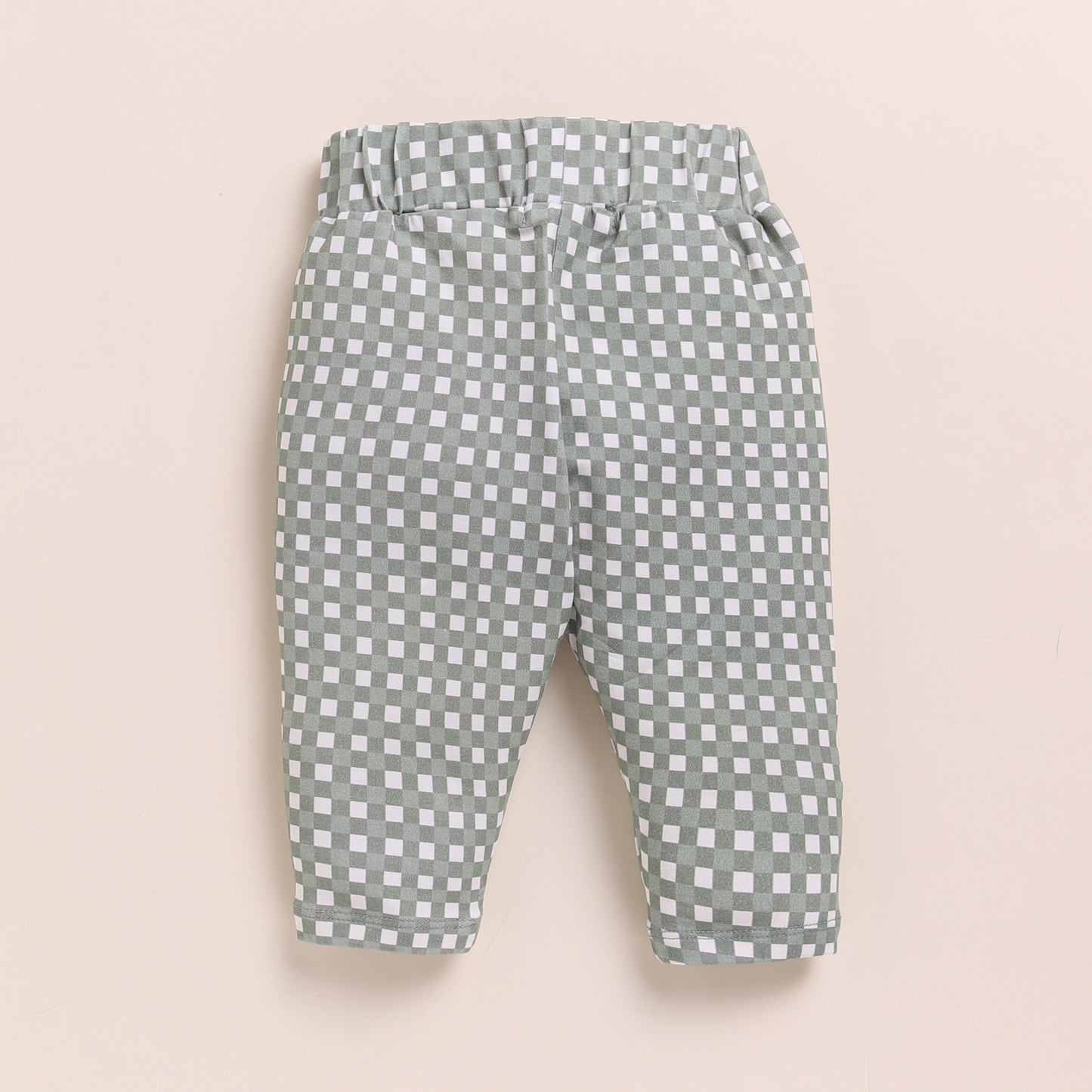 White + Mineral Gingham Cord Set Long Sleeve Bodysuit With Leggings - Pack Of 2