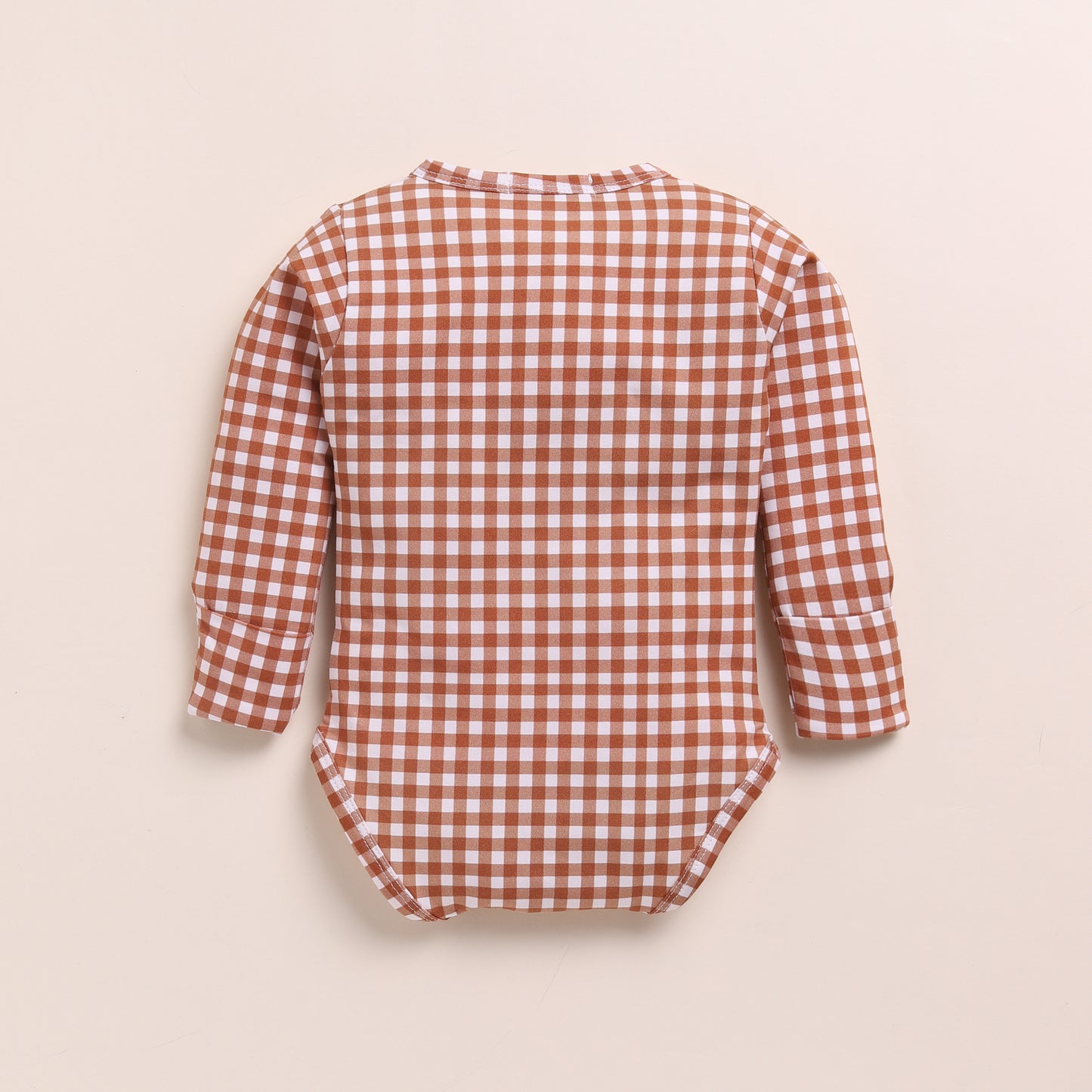 Ginger + Ginger Gingham Organic Long Sleeve Bodysuits - Pack of 2