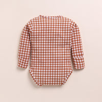 Load image into Gallery viewer, Ginger + Ginger Gingham Organic Long Sleeve Bodysuits - Pack of 2
