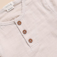 Load image into Gallery viewer, Organic Muslin Long Sleeve Henley T-Shirt
