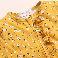 Load image into Gallery viewer, Vintage Floral + Flora Organic Printed Zipsuits Pack Of 2
