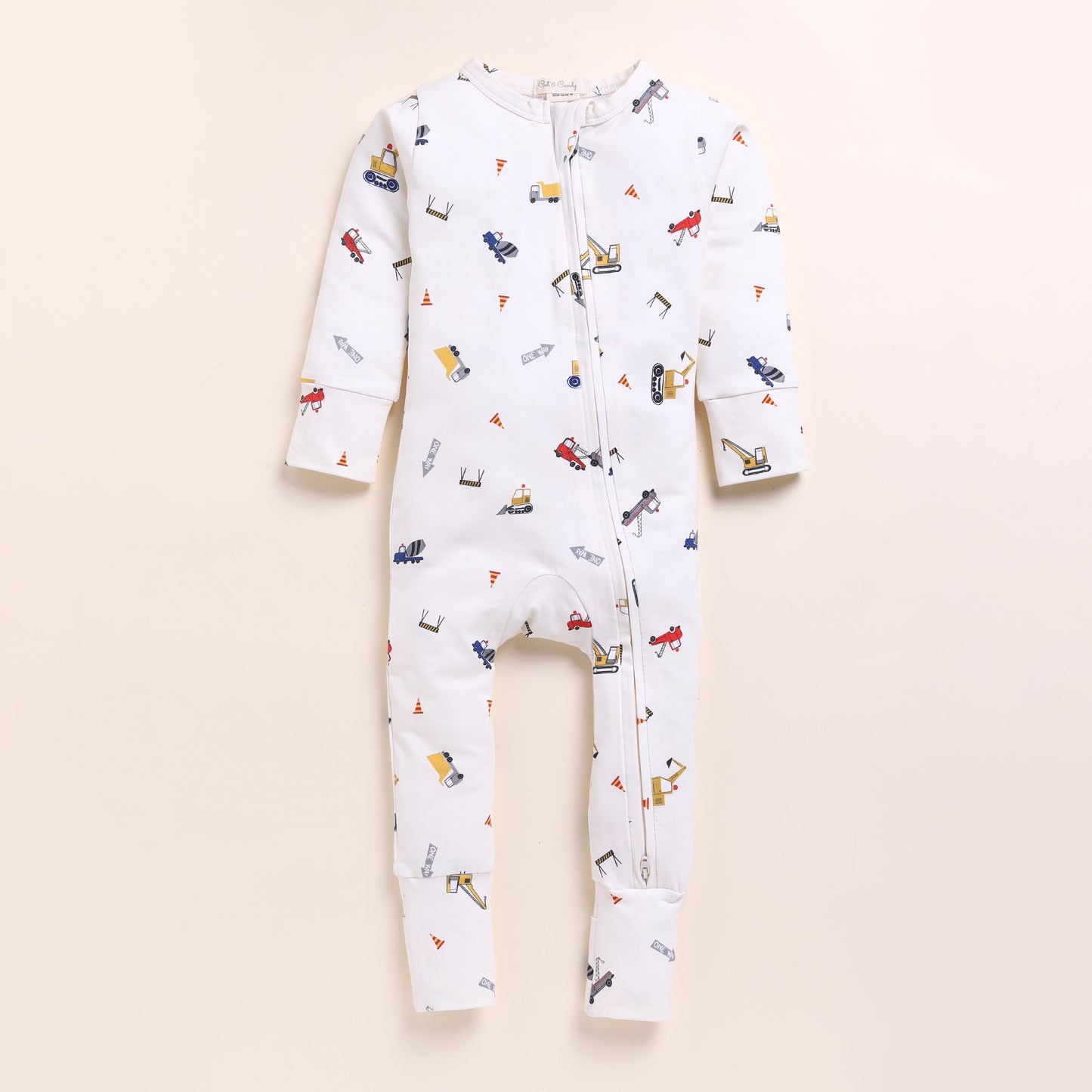 Denim + Construction Organic Zipsuits Pack Of 2