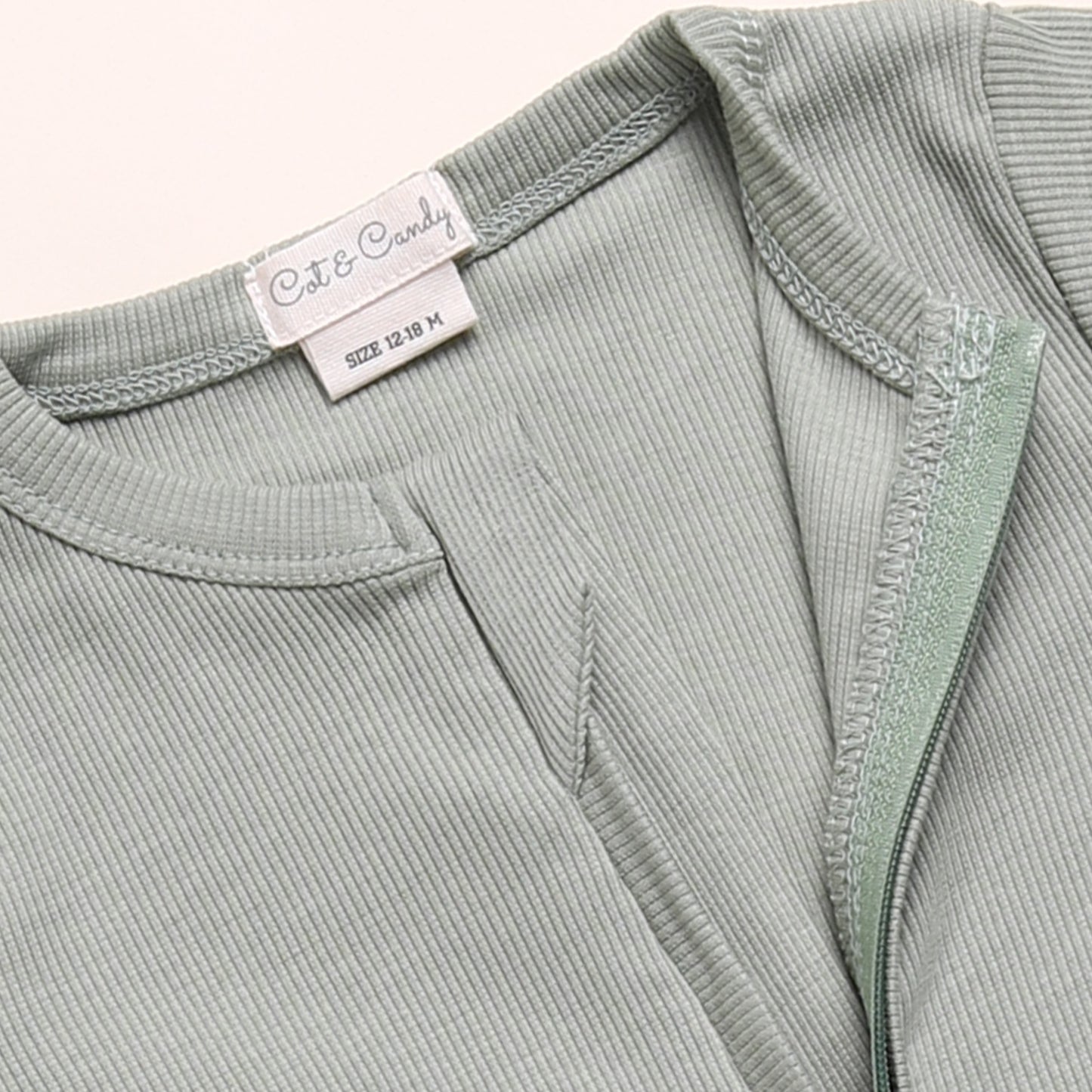 Sage + Mineral Gingham Organic Zipsuits Pack Of 2