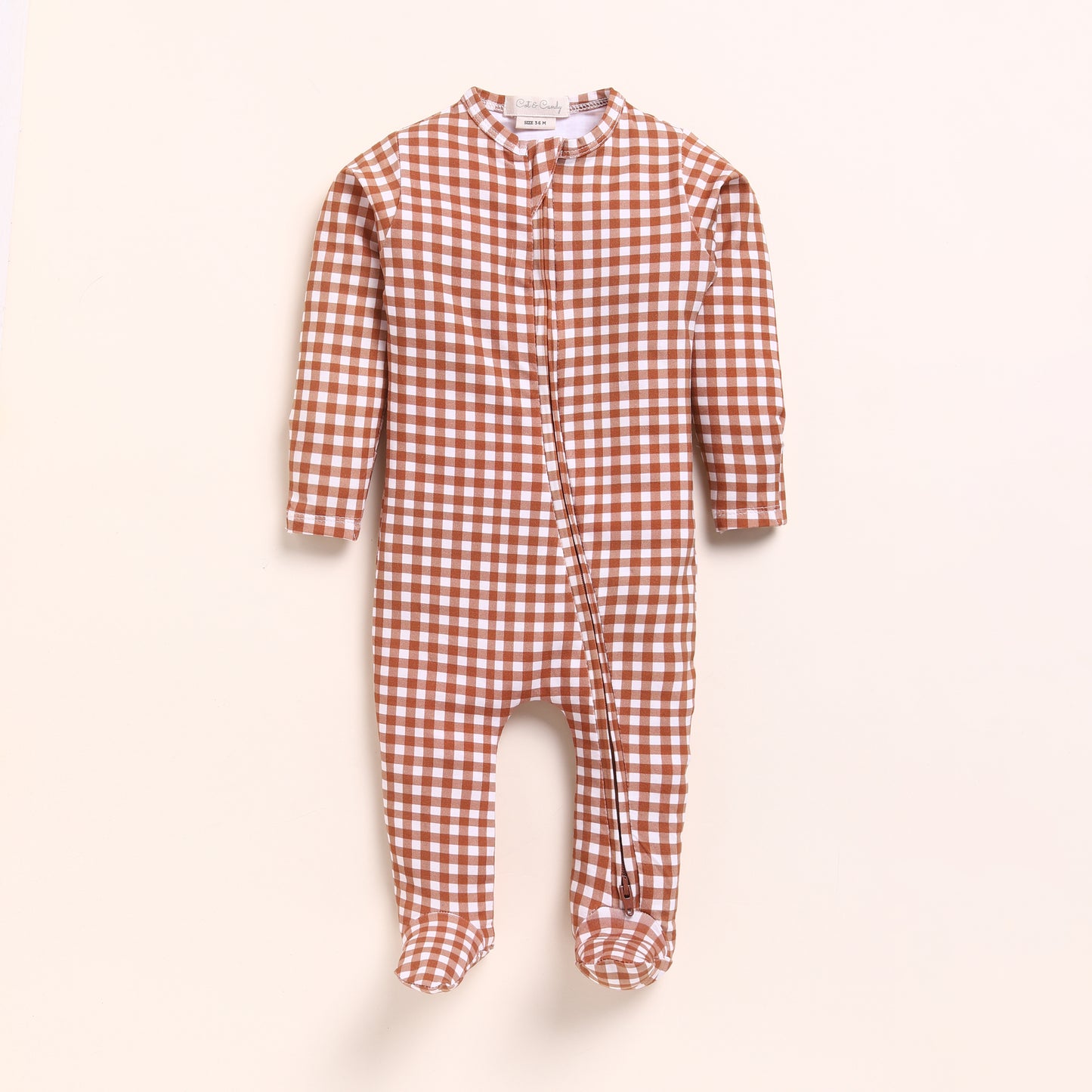 Ginger + Ginger Gingham Organic Zipsuits Pack Of 2