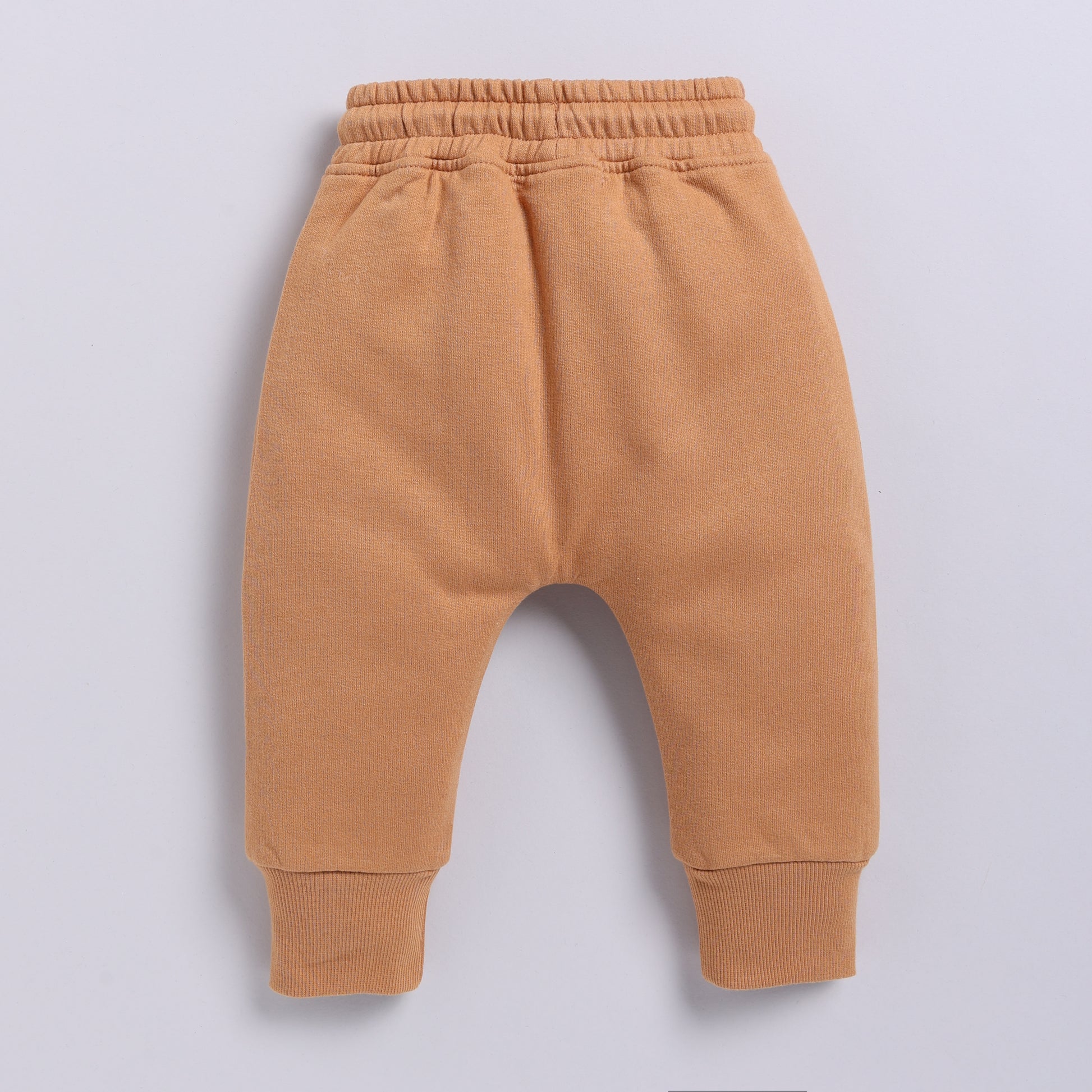 Shop biscuit color organic fleece hoodie & jogger set for your 3 months to 5 years baby - CotandCandyBaby