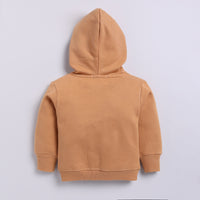 Load image into Gallery viewer, Buy biscuit color organic fleece hoodie &amp; jogger set online for your 3-4 years baby - CotandCandyBaby
