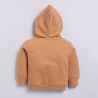 Load image into Gallery viewer, Find biscuit color organic fleece oversized hoodie for your 18-24 months baby - CotandCandyBaby
