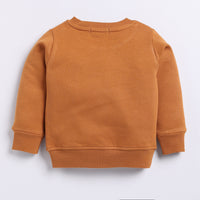 Load image into Gallery viewer, Shop pumpkin spice color organic fleece Sweatshirt &amp; jogger set online for your 4-5 years baby - CotandCandyBaby
