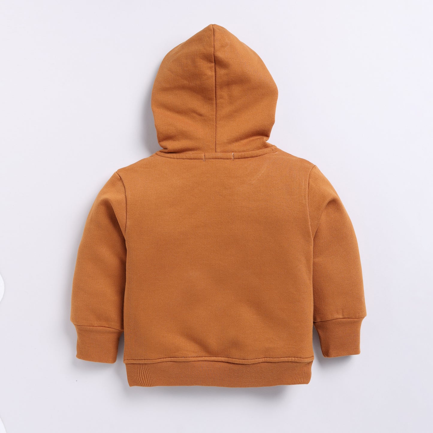 Find pumpkin spice color organic fleece hoodie & jogger set for your 18-24 months baby - CotandCandyBaby