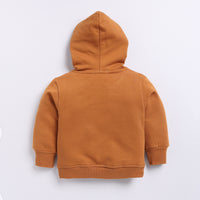 Load image into Gallery viewer, Find pumpkin spice color organic fleece hoodie &amp; jogger set for your 18-24 months baby - CotandCandyBaby
