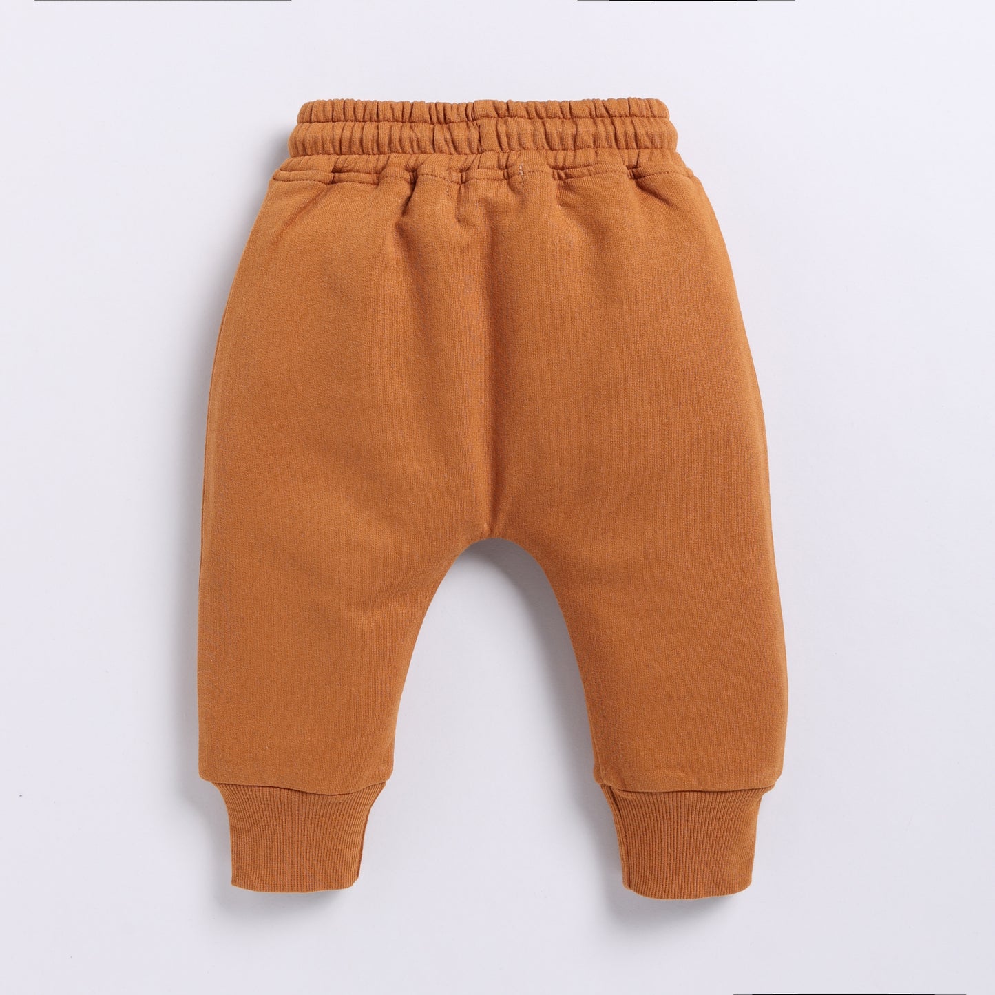 Order pumpkin spice color organic fleece hoodie & jogger set for your 2-3 years baby - CotandCandyBaby