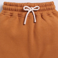 Load image into Gallery viewer, Buy pumpkin spice color organic fleece relaxed jogger online for your 3-4 years baby - CotandCandyBaby
