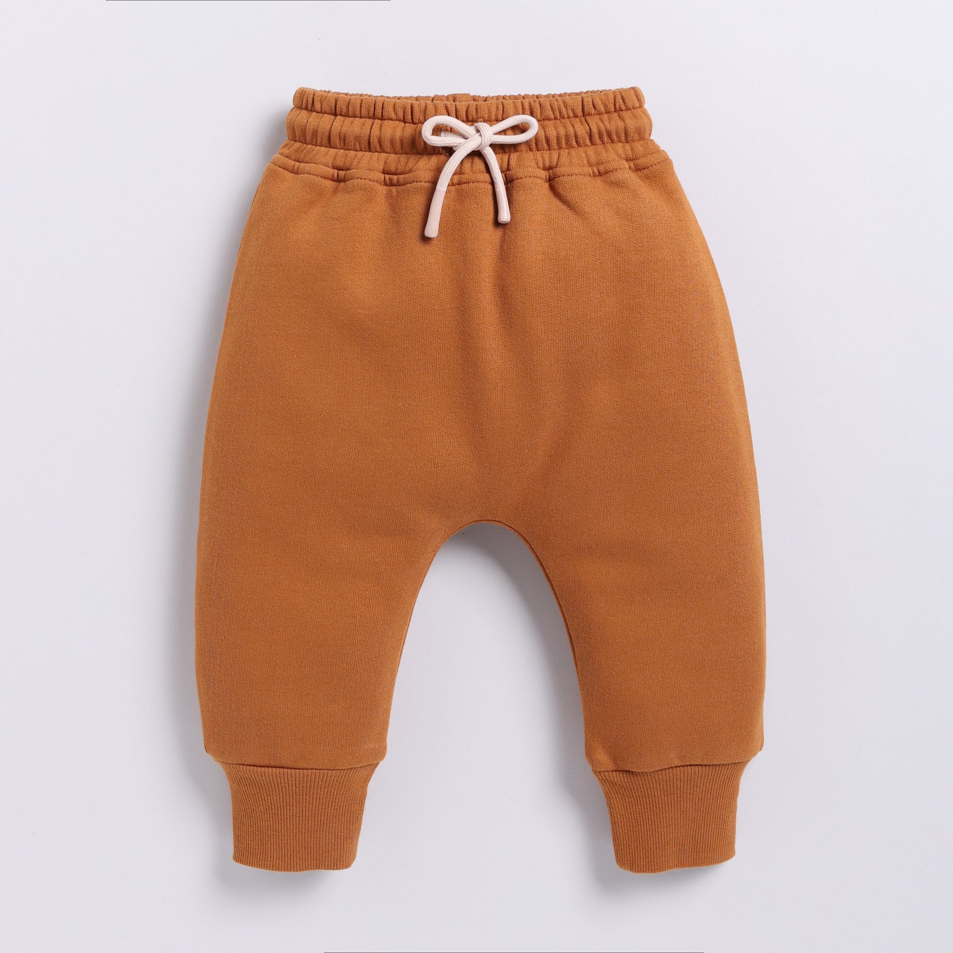 Buy pumpkin spice color organic fleece Sweatshirt & jogger set for your 3 months to 5 years baby - CotandCandyBaby